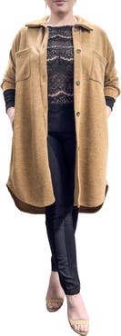 Standards & Practices Button Front Knit Shirt Jacket