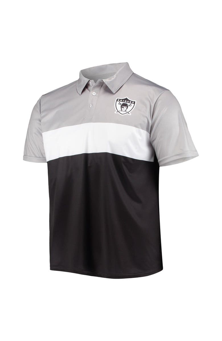 FOCO Men's FOCO Silver/Black Las Vegas Raiders Retro Colorblock Polo, Alternate, color, Gray