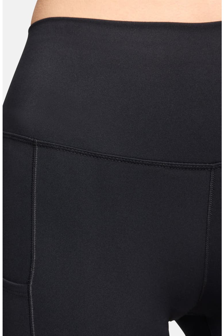 One 8-Inch High Waist Biker Shorts, Alternate, color, 010 BLACK/BLACK
