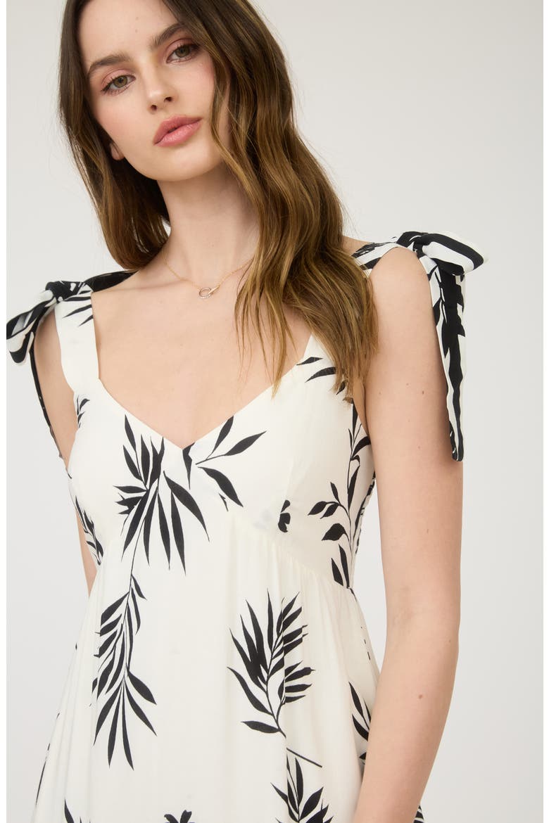Shoulder Tie Midi Dress, Alternate, color, CREAM