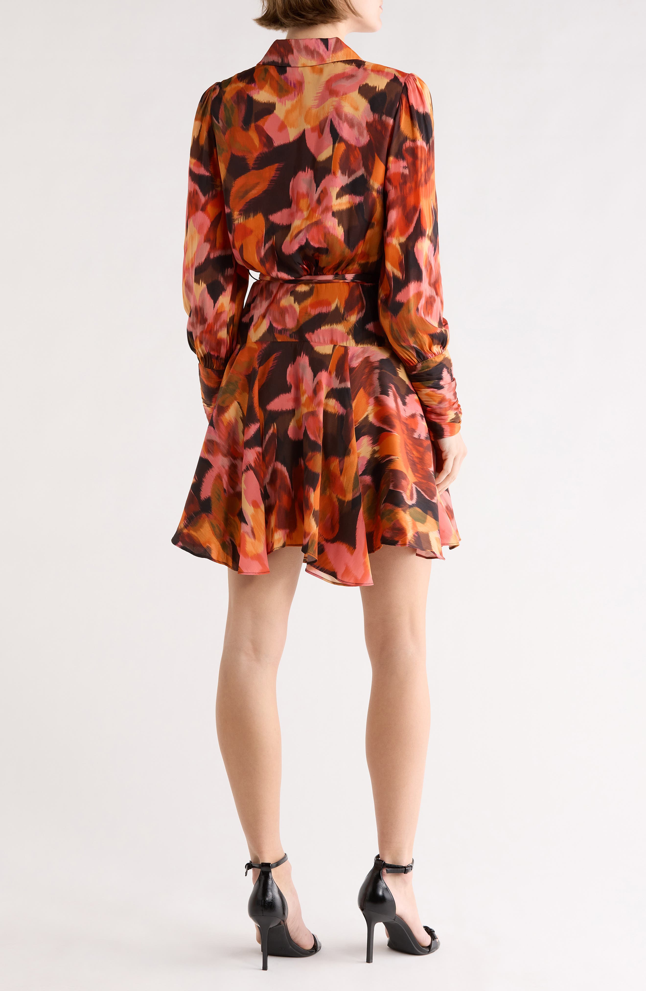 Glenna Long Sleeve Wrap Minidress - image 2