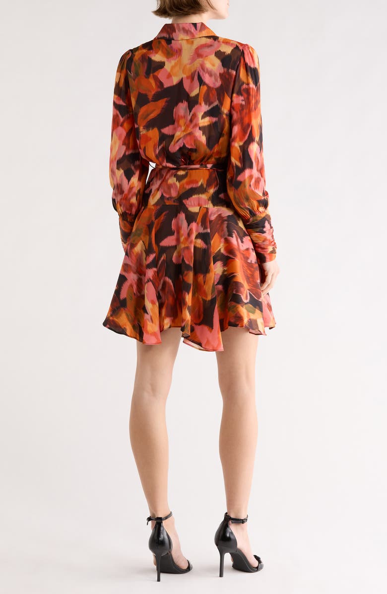 Tart Glenna Long Sleeve Wrap Minidress, Alternate, color, Bromeliad Ikat V2