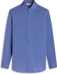 Bugatchi Devon OoohCotton® Mosaic Print Button-Up Shirt
