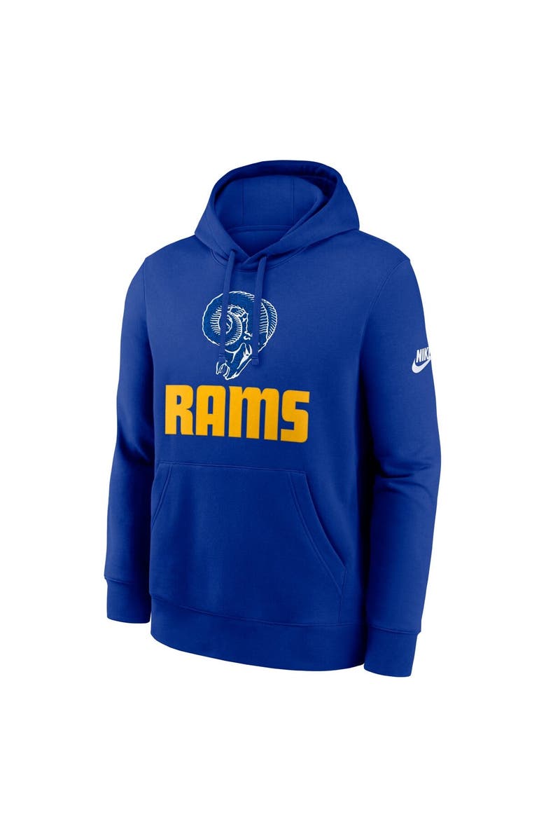 Nike Men
s Nike Royal Los Angeles Rams Best Season Rewind Club Pullover Hoodie, Alternate, color, Royal