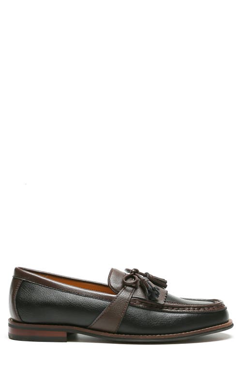 Tommy Hilfiger Sphan Kiltie Fringe Tassel Loafer In Black/dark Brown
