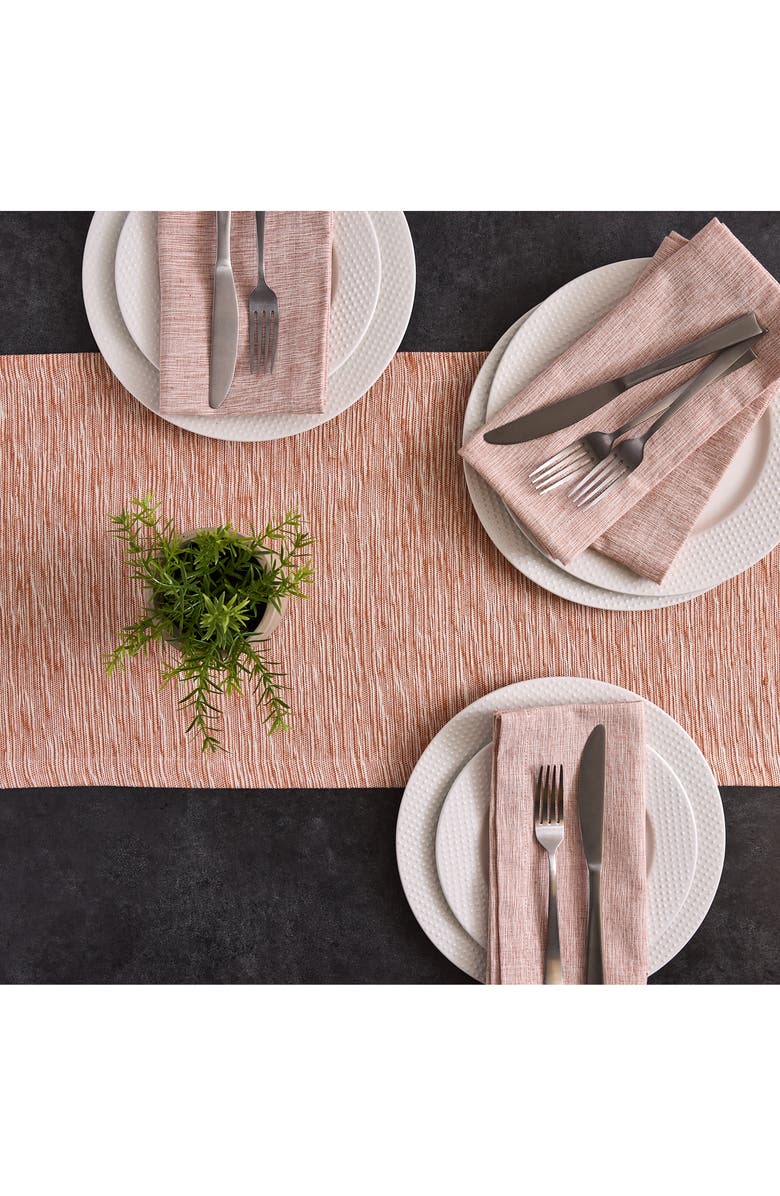 Design Imports Sedona Sunset Space Dyed Cotton Table Runner, Alternate, color, Orange