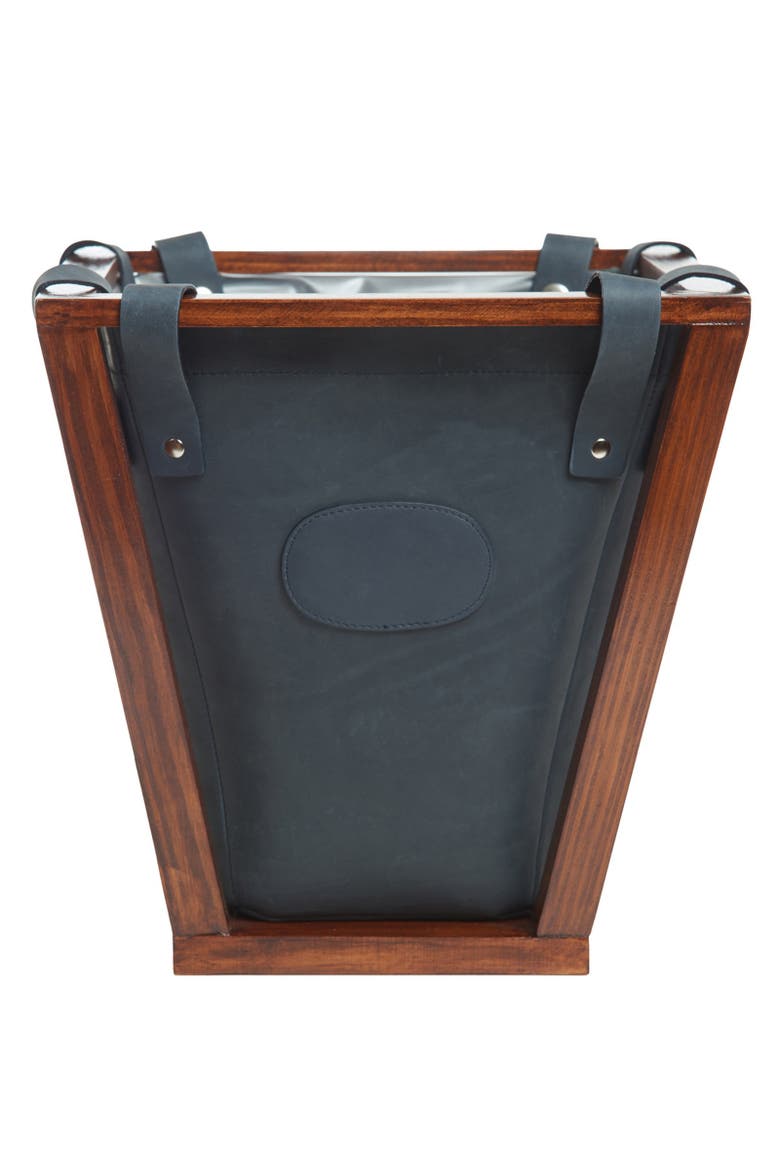 Winslow Leather Wastebasket, Alternate, color, Blue