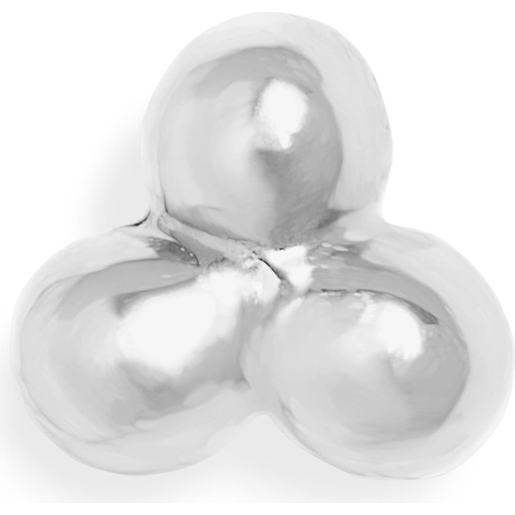 Maria Tash Three Ball Trinity Single Stud Earring In 14k White Gold