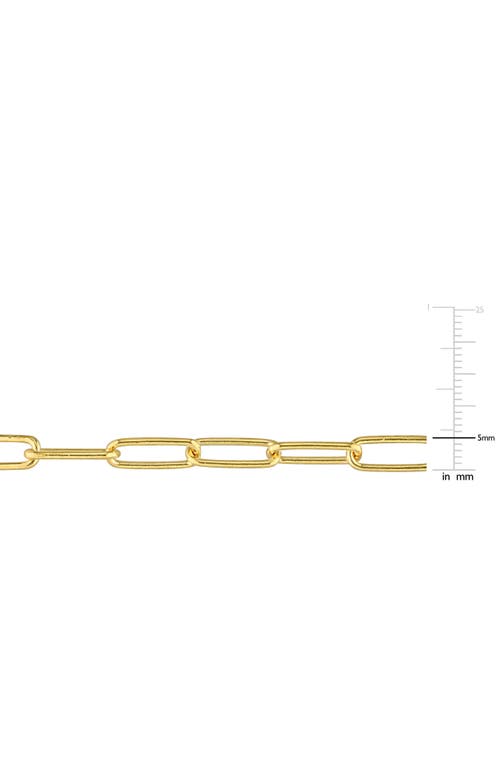 Delmar Polished Paper Clip Chain Bracelet In Gold