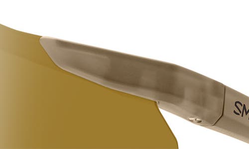 Smith Defy 135mm Chromapop™ Polarized Shield Sunglasses In Matte Summit Crystal/bronze