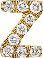 Bony Levy Icon Diamond Initial Single Stud Earring