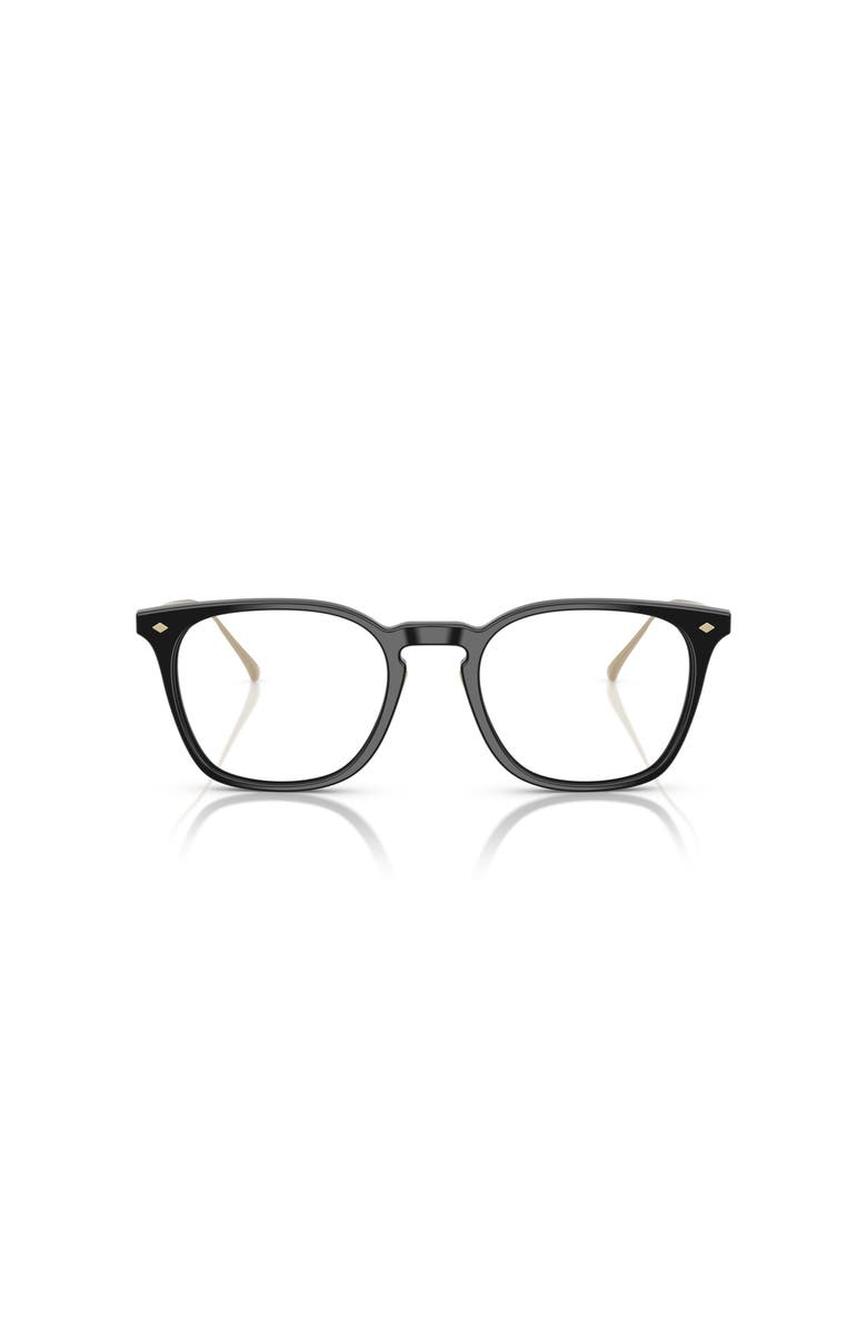 Giorgio Armani 51mm Rectangle optical glasses, Alternate, color, Black