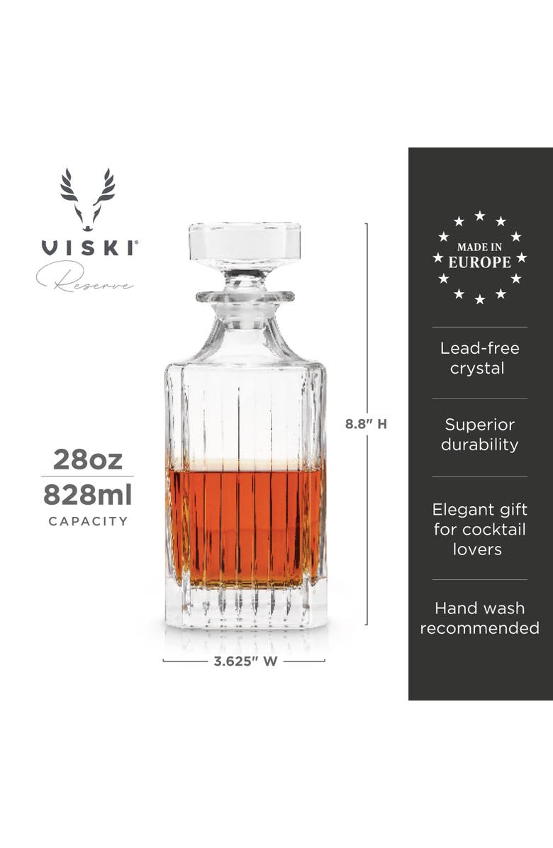 Viski Reserve Milo Crystal Liquor Decanter, Alternate, color, Clear