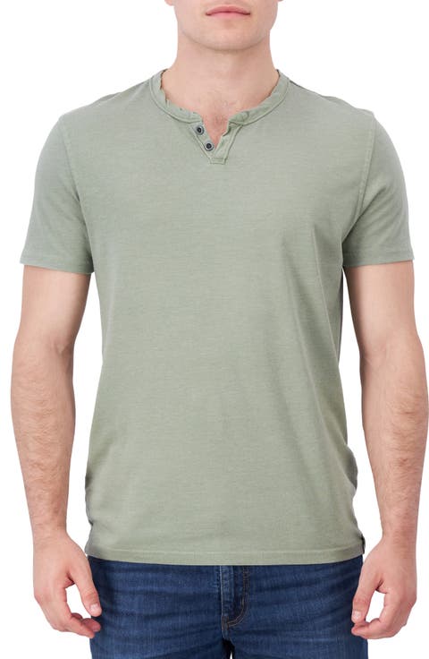 Button Notch Neck T-Shirt