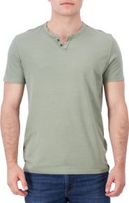 Lucky Brand Button Notch Neck T-Shirt