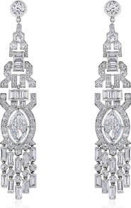 Mindi Mond Haute Joaillerie Platinum Diamond Drop Earrings