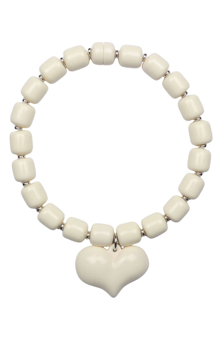 Julietta Amore Beaded Heart Pendant Necklace, Main, color, 