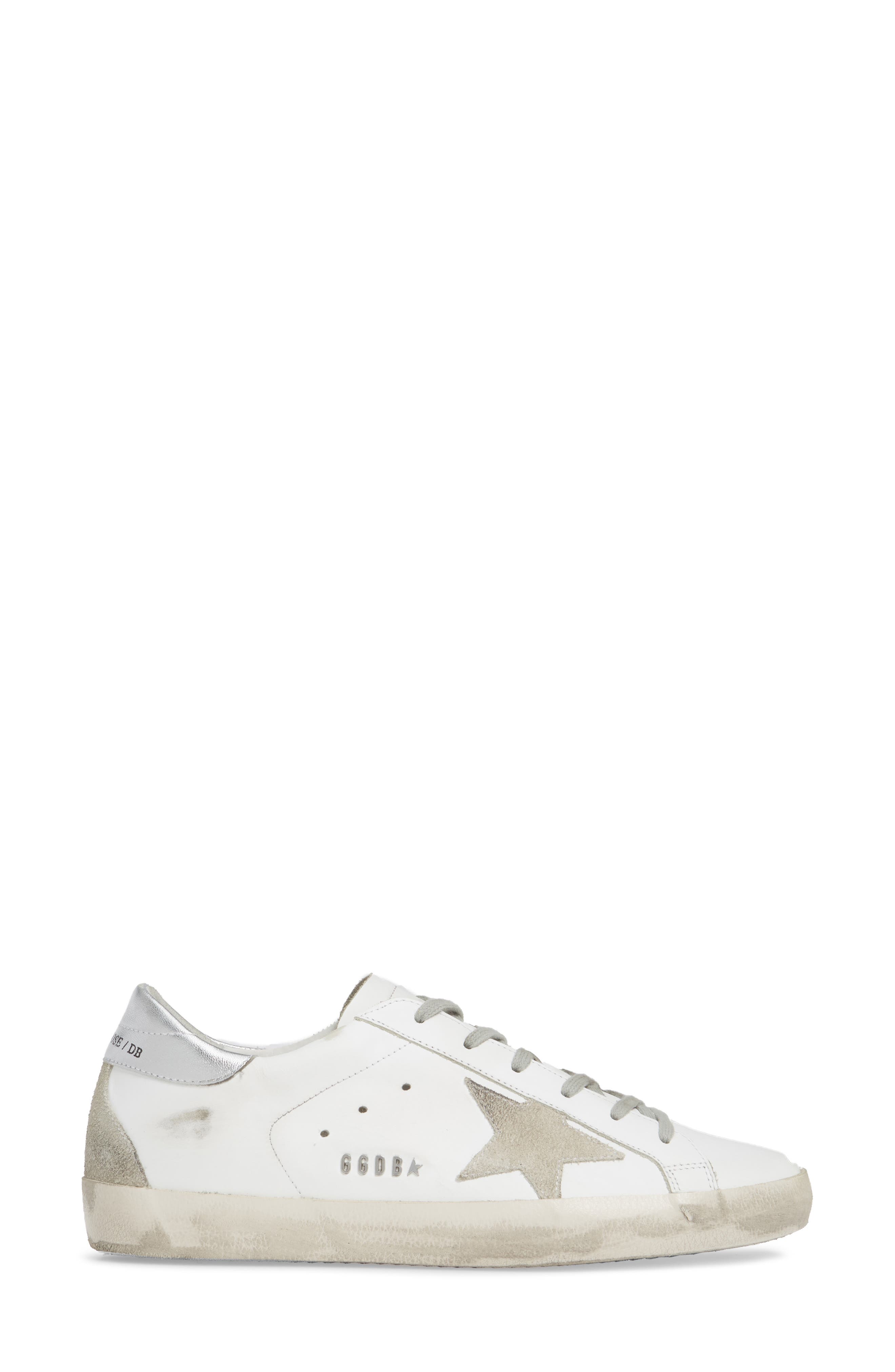 Superstar Low Top Sneaker, Alternate, color, WHITE/ SILVER