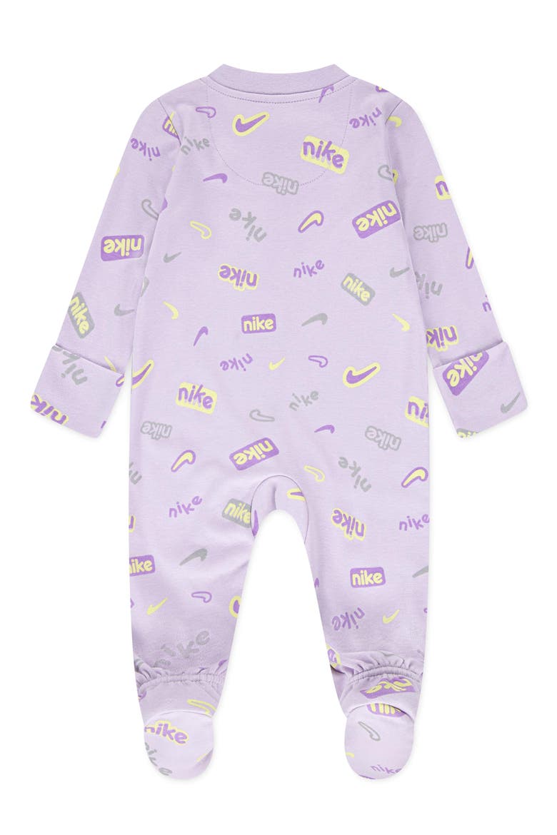 Logo Print Zip Footie, Alternate, color, DOLL