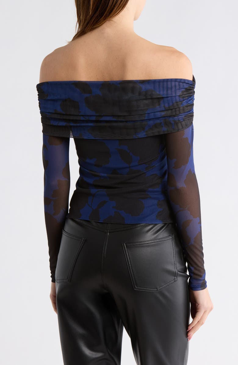 AFRM LOS ANGELES Candace Off the Shoulder Top, Alternate, color, Evening Shadow Florals