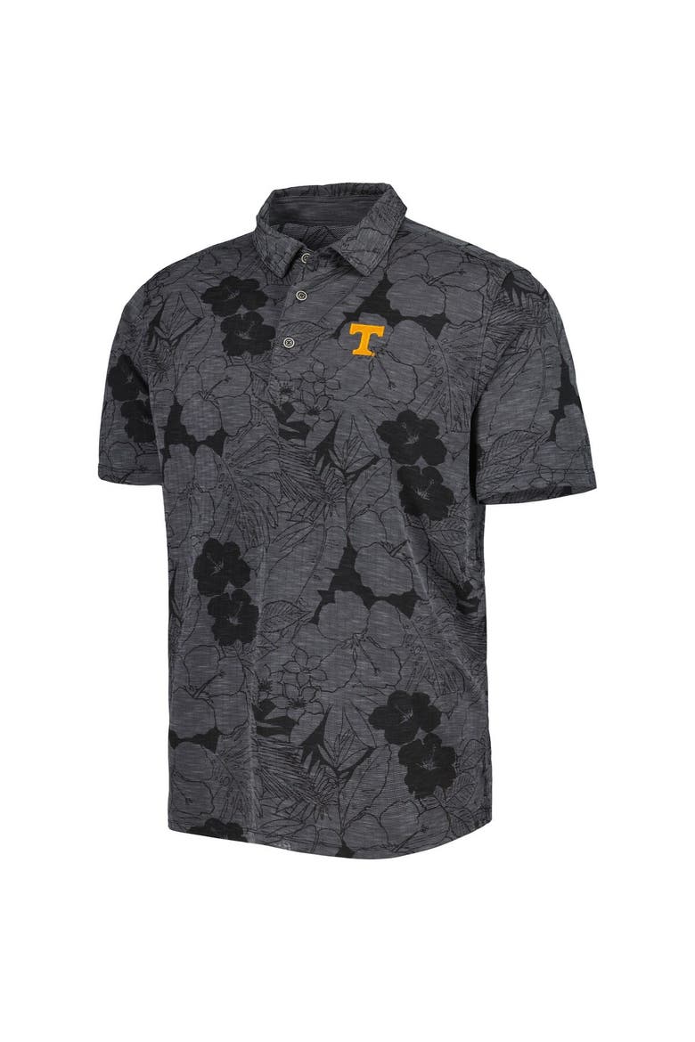 Men's Tommy Bahama Black Tennessee Volunteers Miramar Blooms Polo, Alternate, color, Black