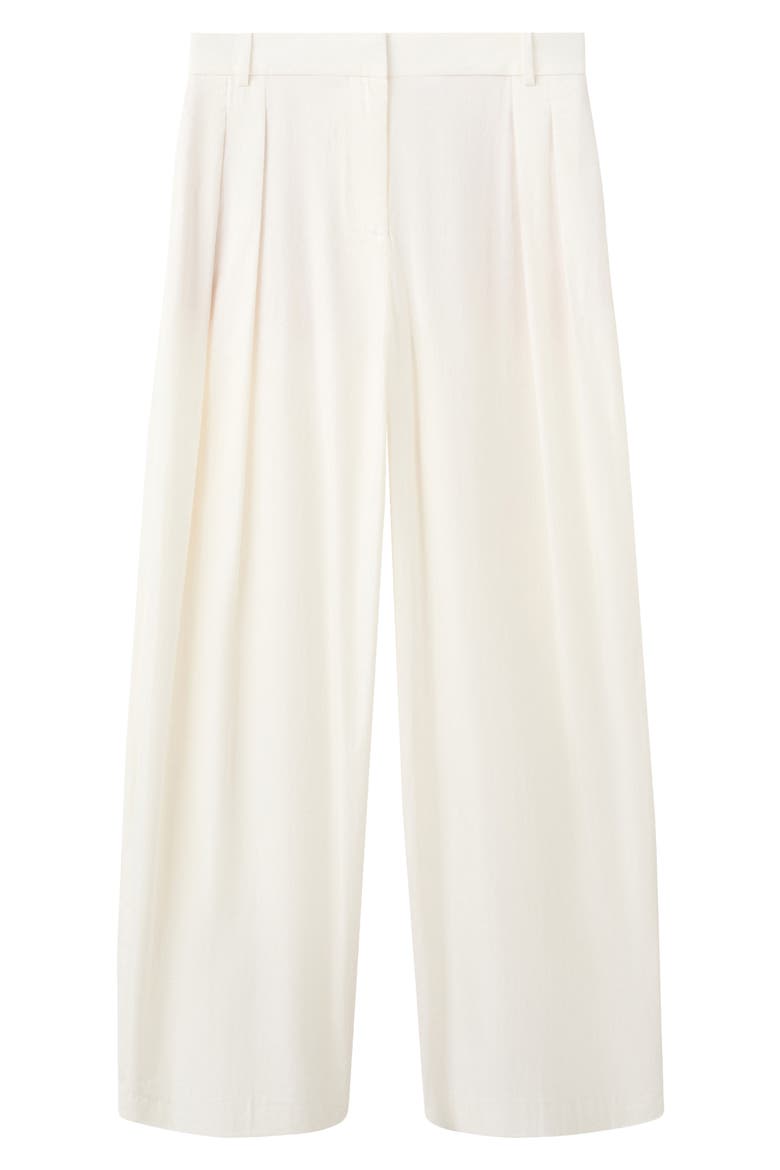 Starring Hailey Bieber Kash Cotton Blend Pants, Alternate, color, WHITE