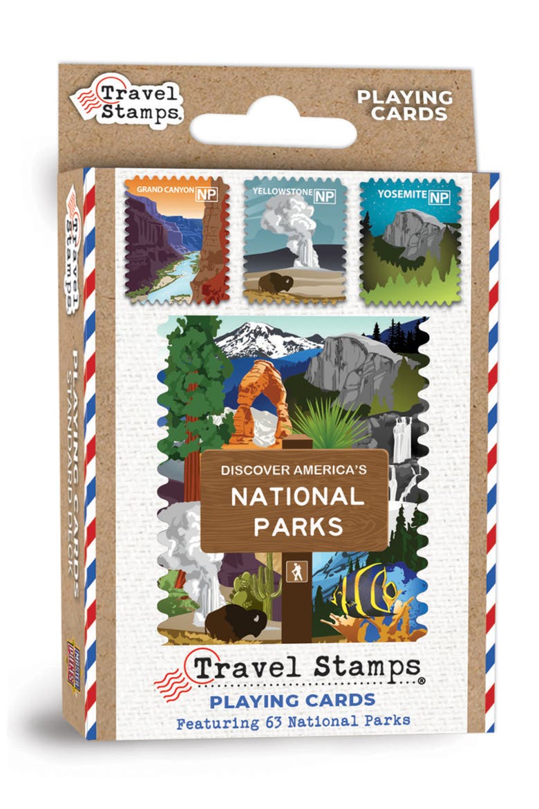 National Parks Stamps Playing Cards, Main, color, Multicolor