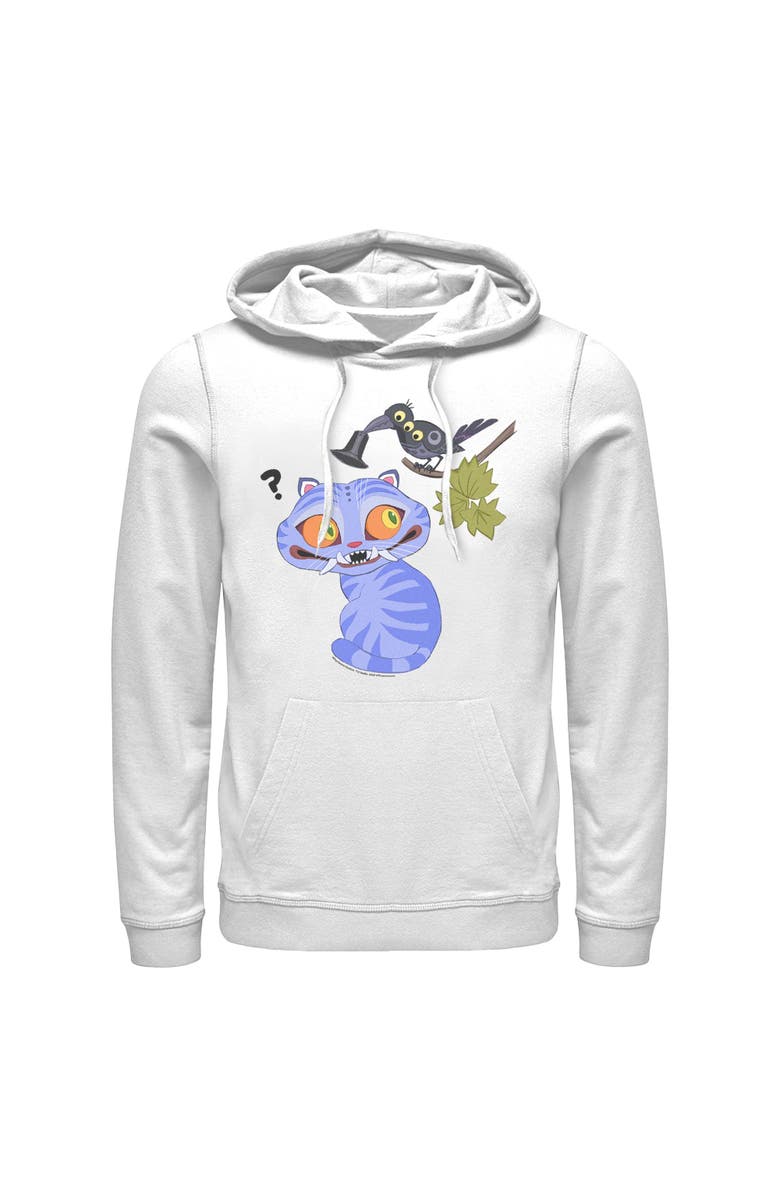 KPop Demon Hunters Men's KPop Demon Hunters Derpy And Magpie  Pull Over Hoodie, Main, color, White