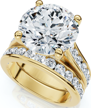 Bliss Diamond Certified 6Ct Sharon Diamond Engagement Wedding Ring Set Gold Lab Grown