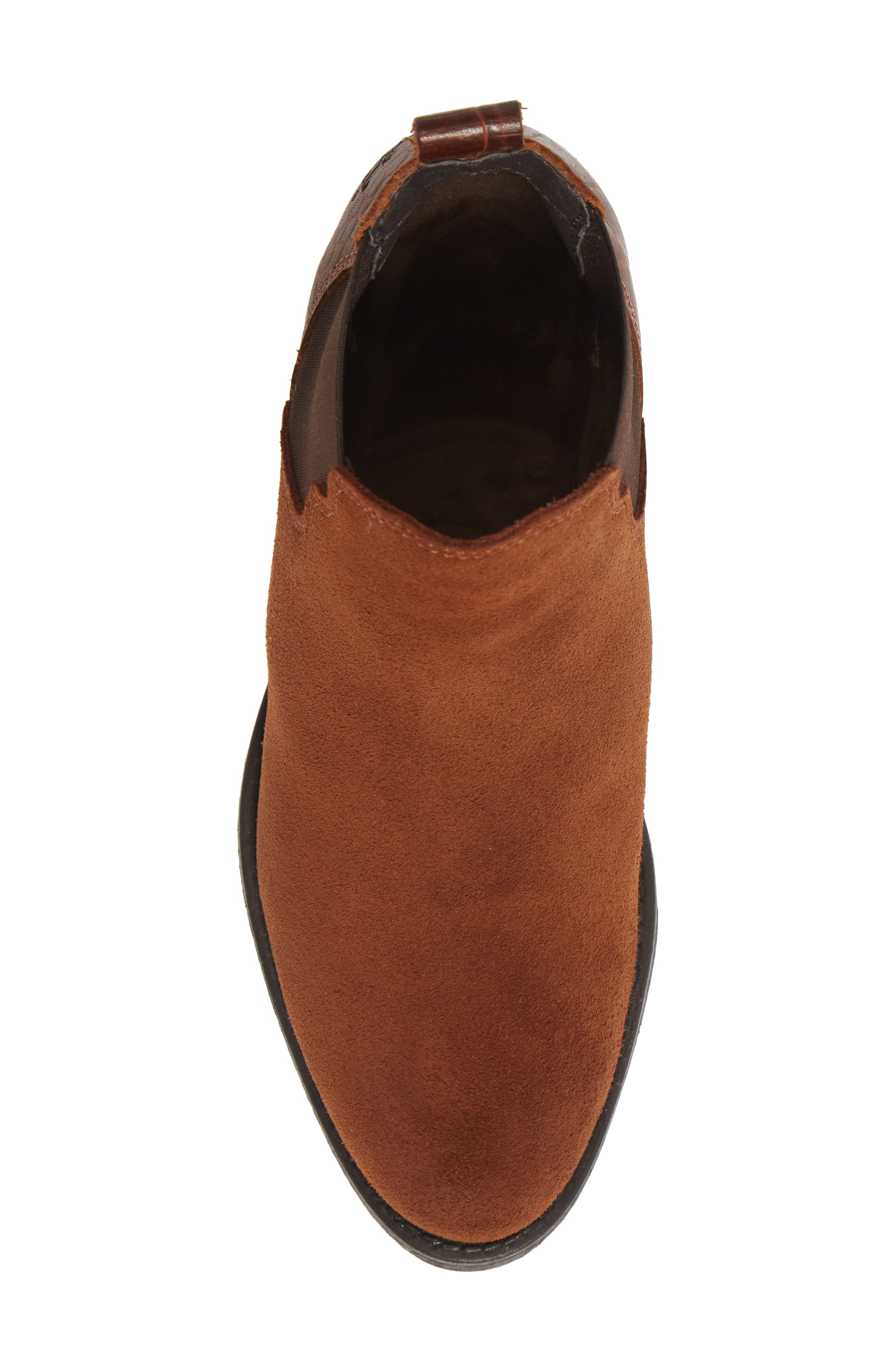 Emery Suede Waterproof Chelsea Boot, Alternate, color, WHISKEY SUEDE