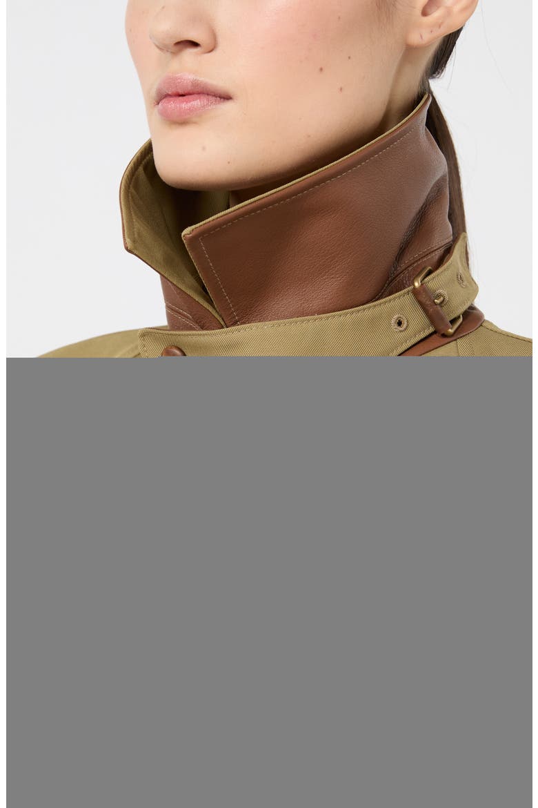 Water Repellent Gabardine Trench Coat, Alternate, color, KAKI