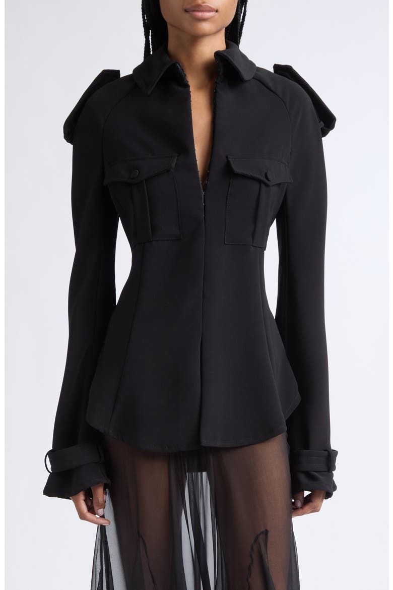 The Military Shirt, Main, color, BLACK
