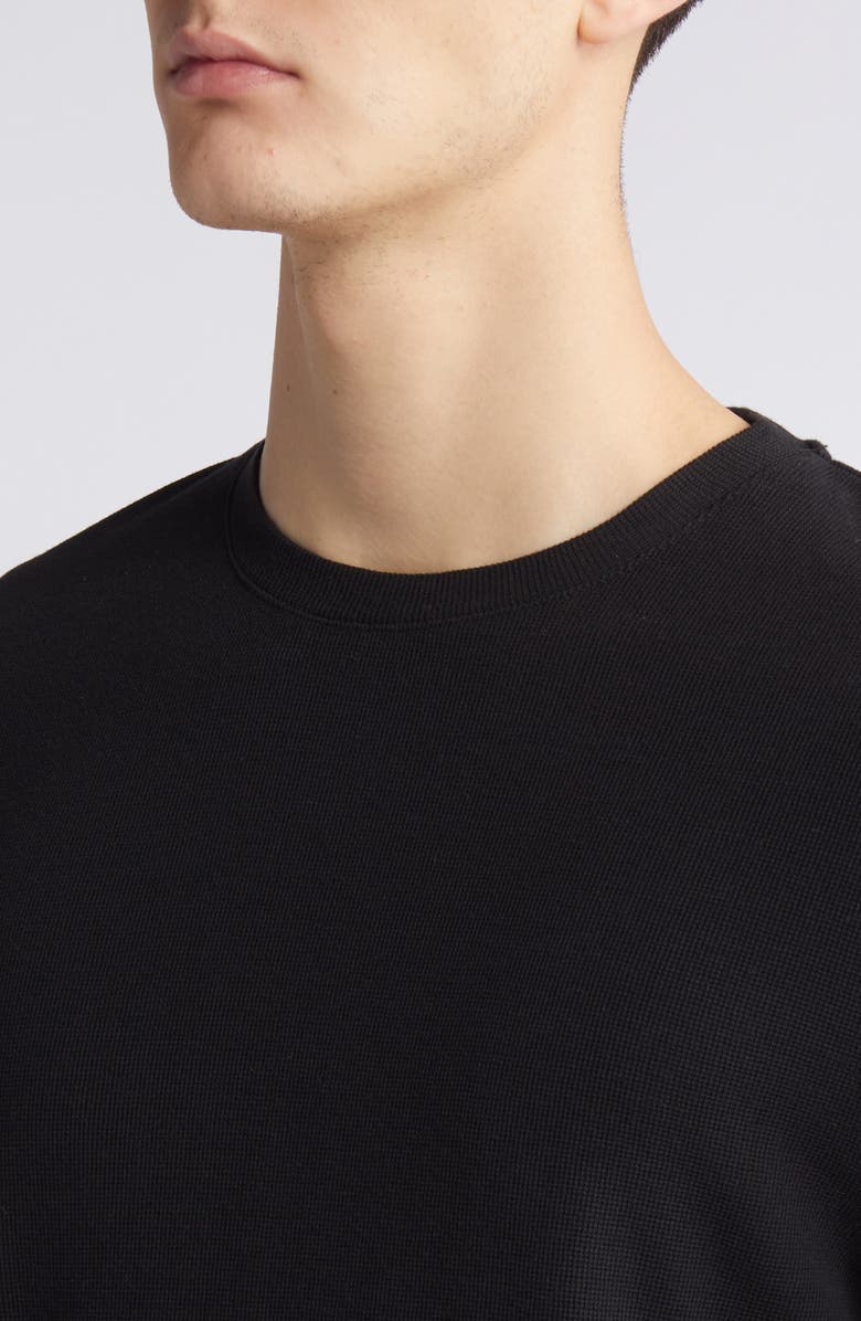 NN07 Clive Long Sleeve Waffle Knit Tee, Alternate, color, Black
