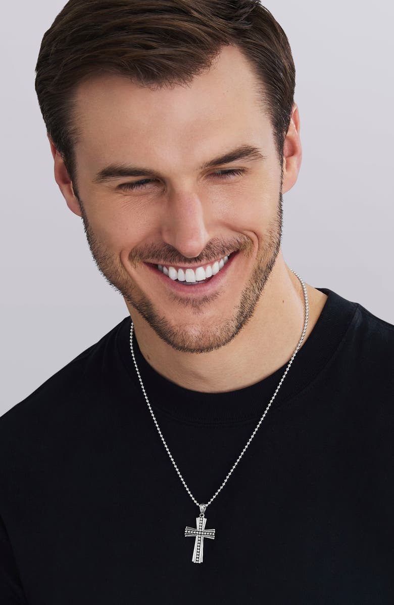 LAGOS Men's Anthem Cross Pendant, Alternate, color, Silver