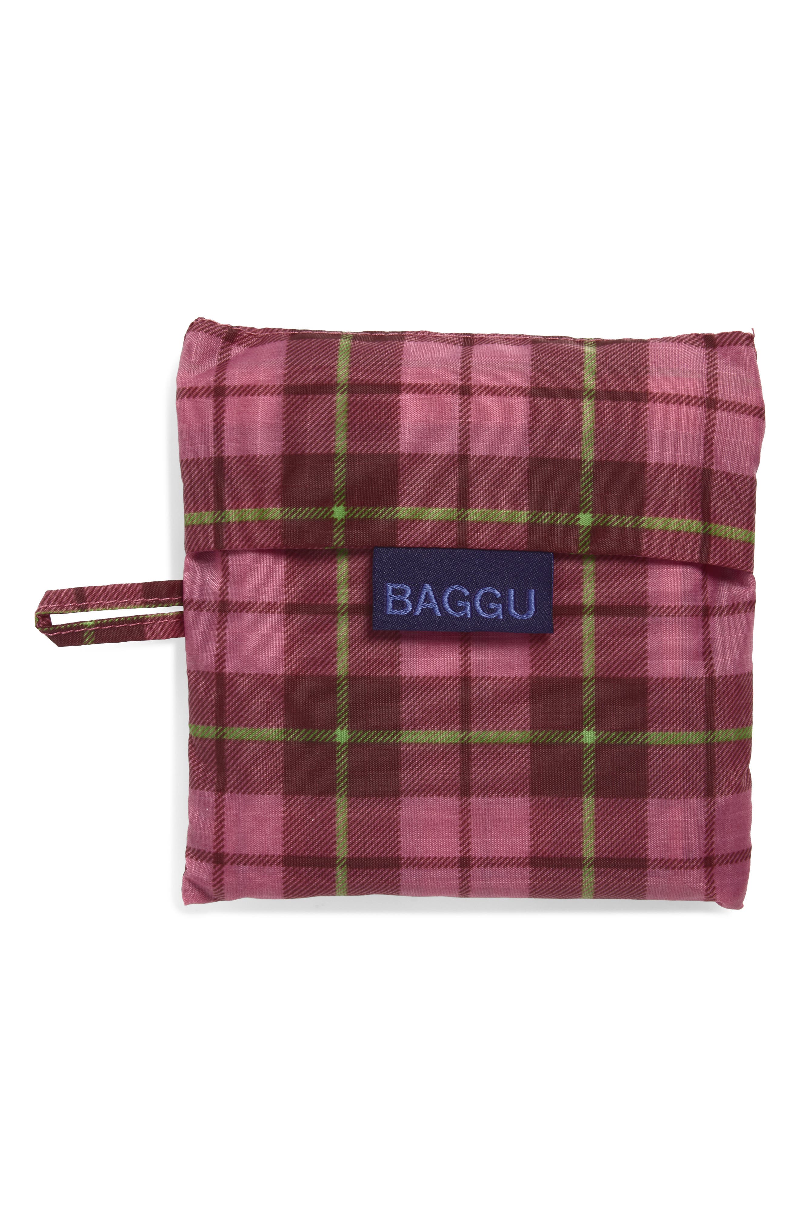 Standard Baggu Bag, Alternate, color, AZALEA PINK TARTAN