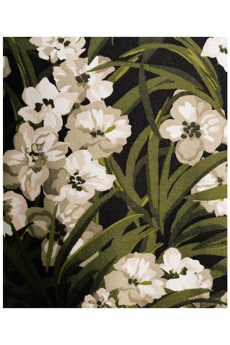 Short Sleeve Camp Collar Hawaiian Shirt, Alternate, color, Vintage Lime/Ivory Floral