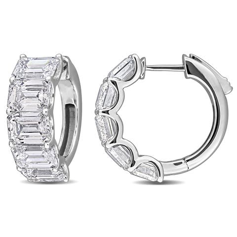 7 1/2ct. t.w. Lab-Grown Diamond Hoop Earrings 14k