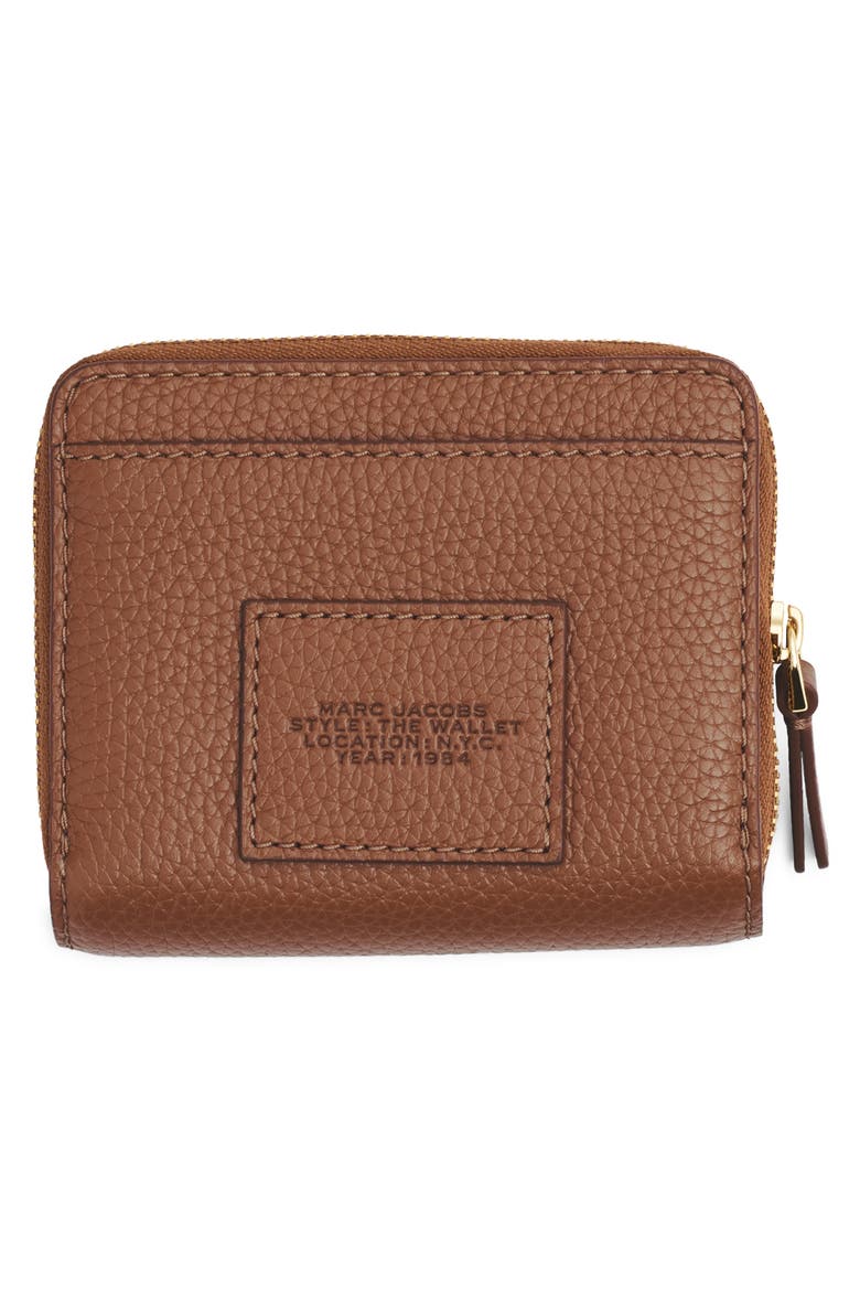 The Mini Leather Compact Wallet, Alternate, color, ARGAN OIL