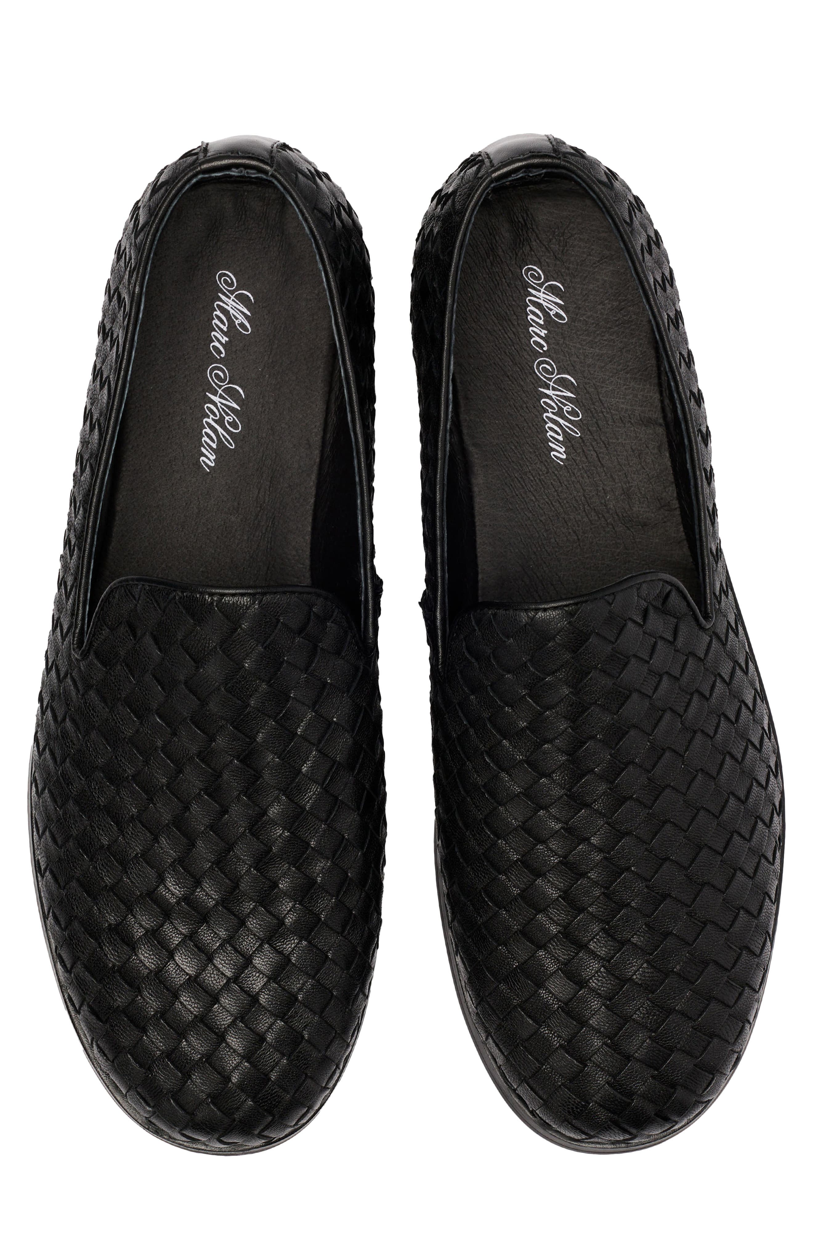 MARC NOLAN Portofino Woven Loafer, Alternate, color, Black Woven