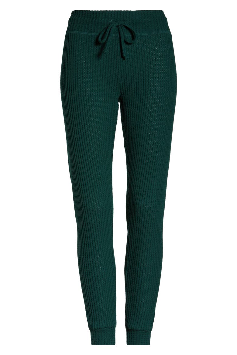 Living Easy Thermal Knit Sweatpants, Alternate, color, FOREST GREEN