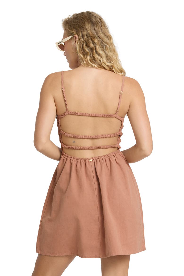 Suns Out Fit & Flare Minidress, Alternate, color, SUGAR ALMOND