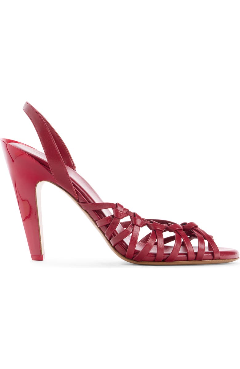 Chloé Estra Woven Slingback Sandal, Alternate, color, Raspberry Sorbet