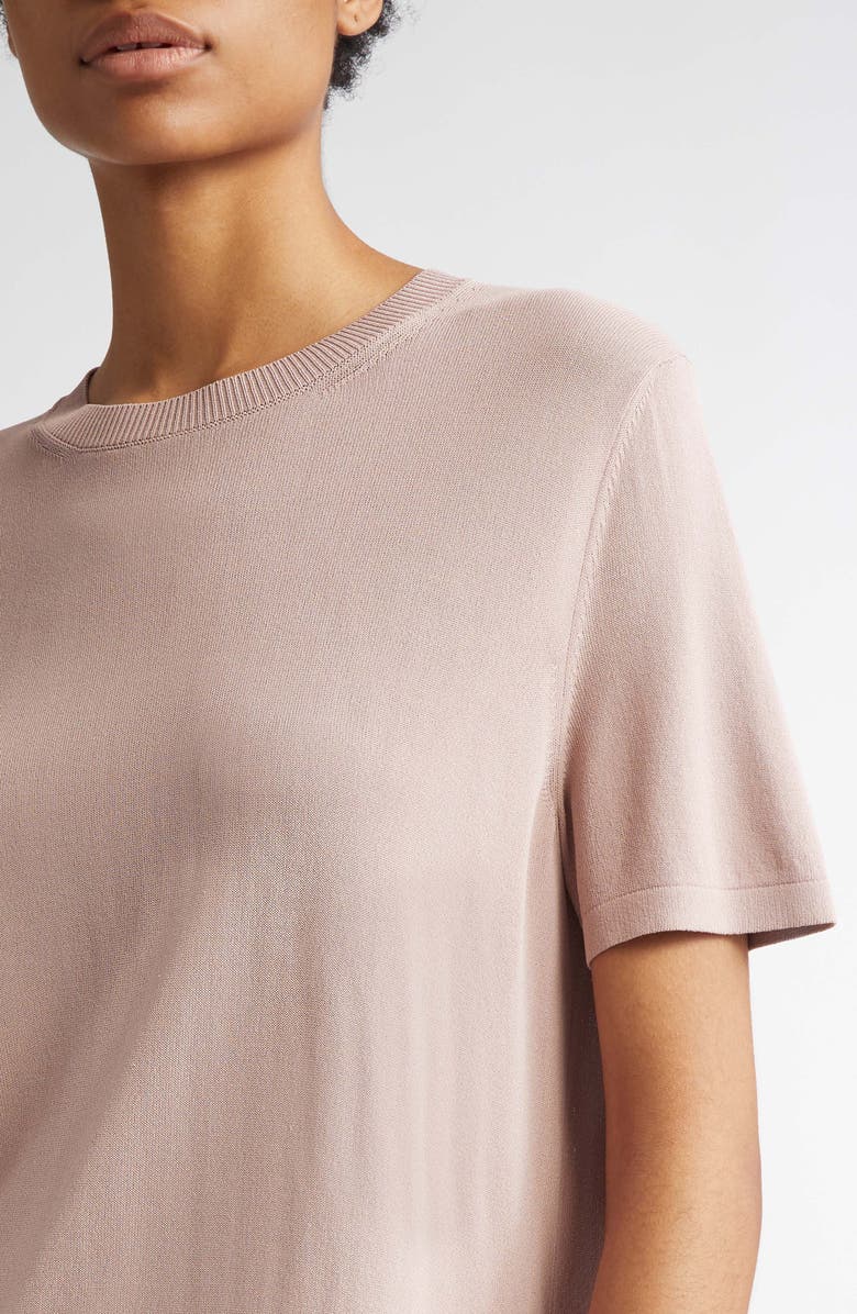 Max Mara Betel Short Sleeve Sweater, Alternate, color, Pink