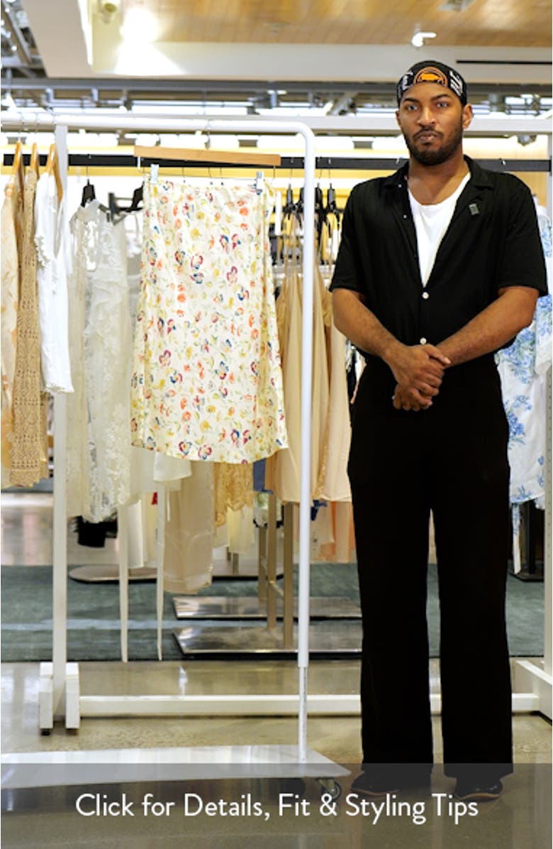 Elowette Floral Silk Blend Skirt, sales video thumbnail