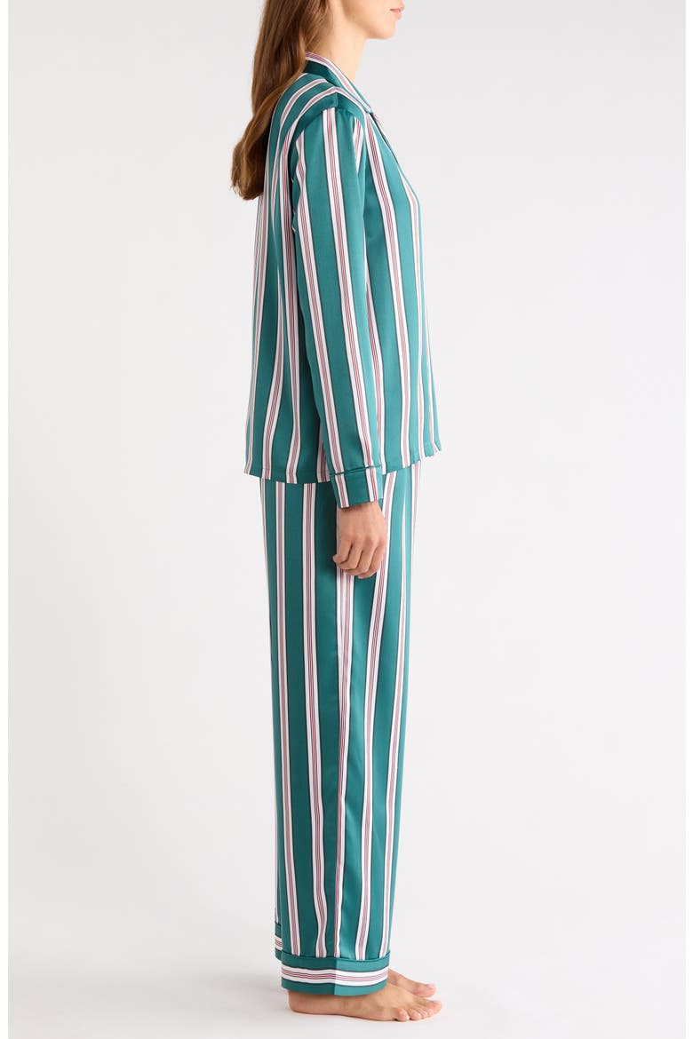 Satin Pajamas, Alternate, color, GREEN- PINK FANCY STRIPE
