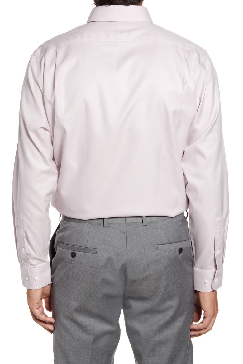 Traditional Fit Non-Iron Solid Stretch Dress Shirt, Alternate, color, PURPLE HUSH