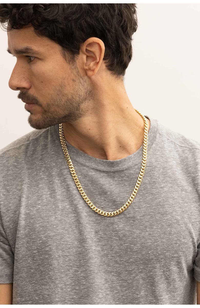 Oradina Men's Estate Cuban Statement Chain in 14K Gold, Alternate, color, Yellow Gold