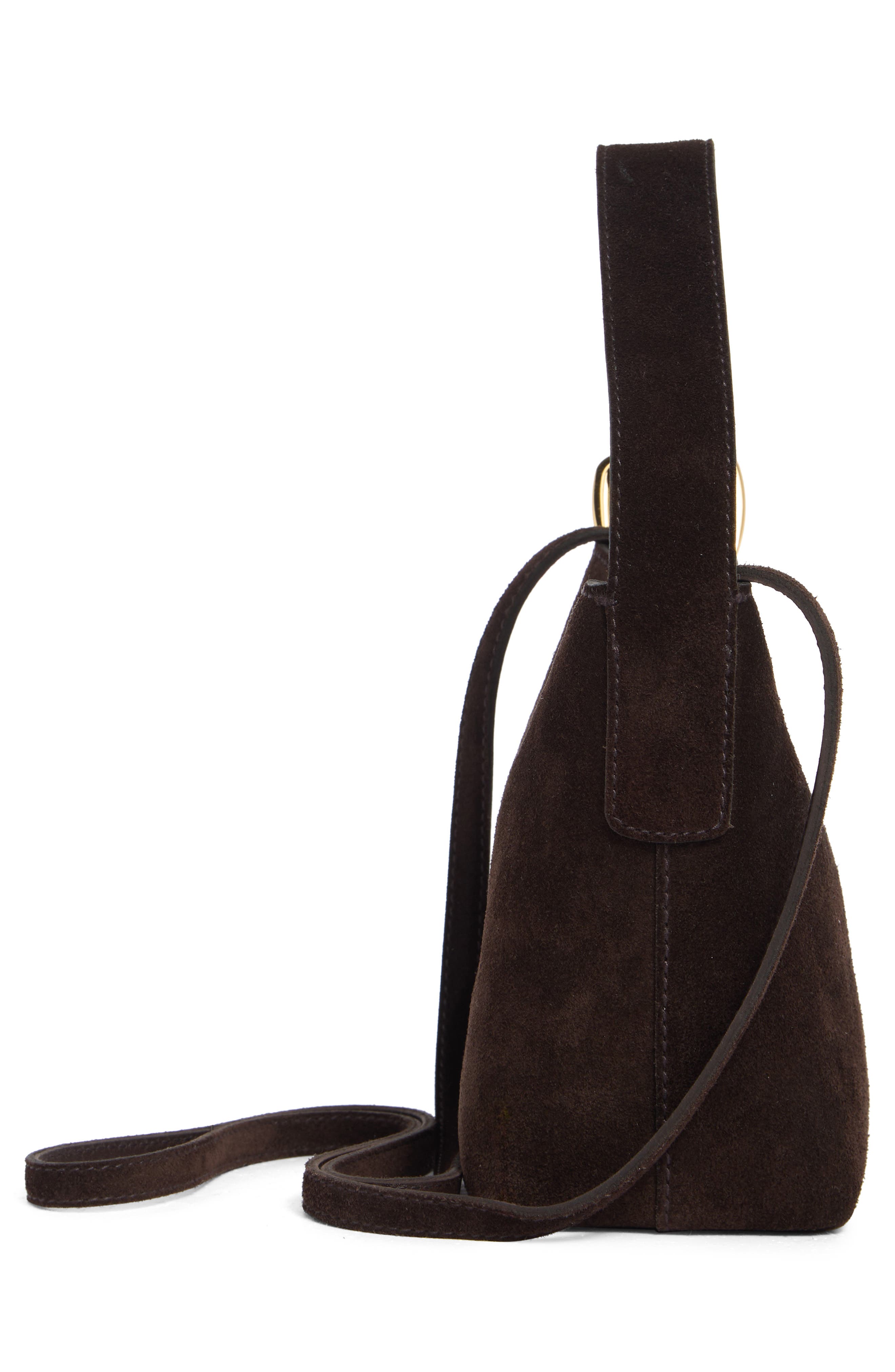 Madewell Essentials Micro Bucket Bag, Alternate, color, Dark Carob
