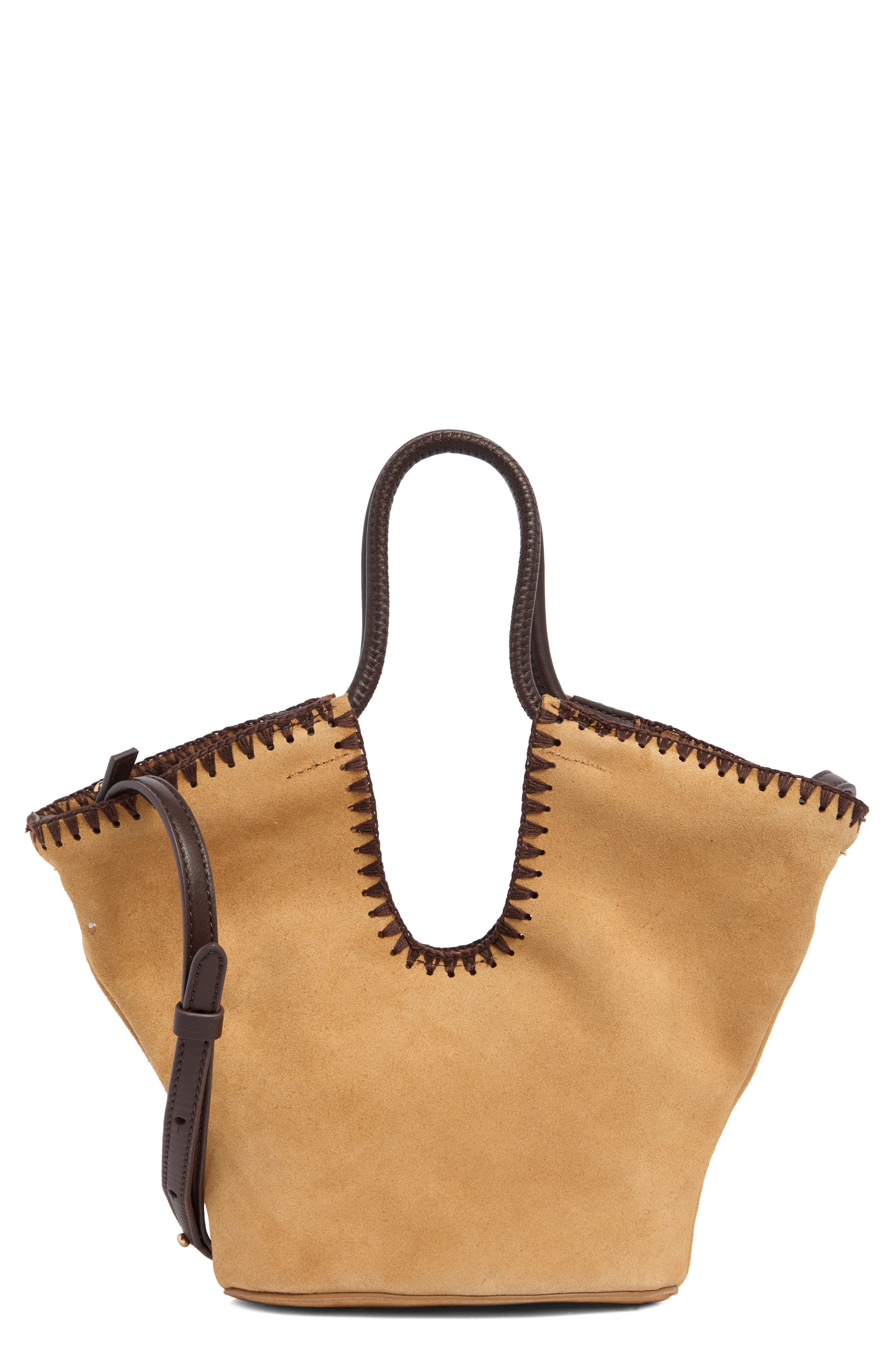 Lynn Whipstitch Suede Tote Bag
