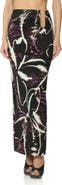 AFRM Aven Abstract Floral Print Maxi Skirt